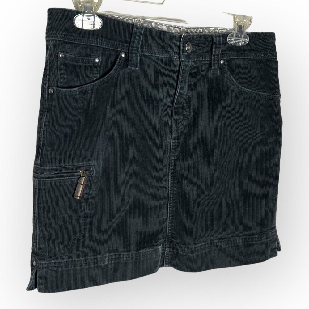 Marmot Women's Ashley Dark Blue Corduroy Retro Jean Style Mini Skirt Size 8 - Picture 6 of 14